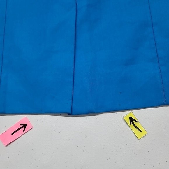 J Crew Women's Straight Pencil Skirt Bright Blue Lined Cotton Size 0 *Read* - Picture 10 of 15